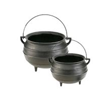 Jogo 2 Caldeirões Extramil Tripé 1 Litro e 500 ml de Ferro