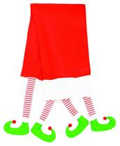 Jogo 2 Caminhos de Mesa Natal Pernas Duende 187x36cm Cada Super Saldão