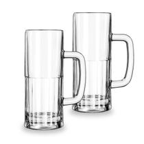 Jogo 2 Caneca De Chopp Stein 650ml Vidro Resistente Libbey