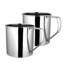 Jogo 2 Caneca em Aço Inox 325ml Jogo 2 Caneca em Aço Inox 325ml
