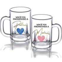 jogo 2 Caneca Taberna Padrinhos Casamento Batizado Batismo Dindo e Dinda Madrinha e Padrinho