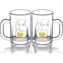 Jogo 2 Caneca Tabernas Personalizada Pai Mãe da Noiva do Noivo Presente Casamento Madrinha Padrinho