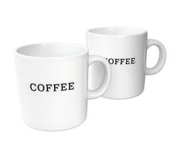 Jogo 2 Canecas de Ceramica 200ml Domy Coffee Wellmix Jogo 2 Canecas de Ceramica 200ml Domy Coffee Wellmix