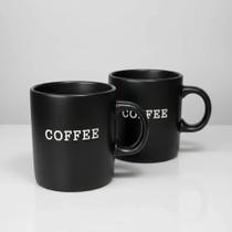 Jogo 2 Canecas de Ceramica 200ml Domy Coffee Wellmix Jogo 2 Canecas de Ceramica 200ml Domy Coffee Wellmix