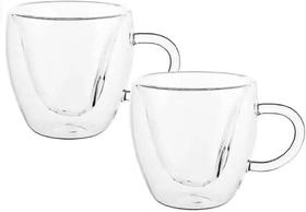 Jogo 2 Canecas de Vidro Duplo Coração Vidro 150ML - Wincy