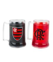 Jogo 2 Canecas Gel Isolante Térmico Time Flamengo 400 ml - Taimes
