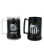 Jogo 2 Canecas Gel Isolante Térmico Time Santos 400 ml - taimes