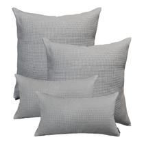 Jogo 2 Capa Almofadas Santorini Luxo 50x50cm 2 Capas 30x50cm Suede Texturizado Com Ziper Jogo 2 Capa Almofadas Santorini Luxo 50x50cm 2 Capas 30x50cm Suede Texturizado Com Ziper
