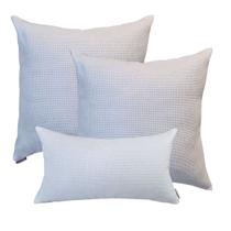 Jogo 2 Capa Almofadas Santorini Luxo 50x50cm 2 Capas 30x50cm Suede Texturizado Com Ziper