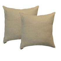 Jogo 2 Capas Almofadas Decorativas Quadrada 50x50 Ziper Invisivel Santorini Caqui Jogo 2 Capas Almofadas Decorativas Quadrada 50x50 Ziper Invisivel Santorini Caqui