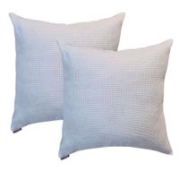 Jogo 2 Capas Almofadas Decorativas Quadrada 50x50 Ziper Invisivel Santorini Prata