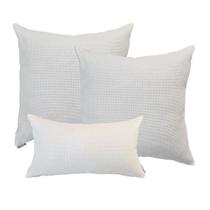 Jogo 2 Capas de Almofada 50x50 e 1 Capa 30x50cm Suede Luxo Premium Ziper Invisivel Branco