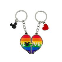 Jogo 2 Chaveiros Coração Arco-Íris Love Mickey 5cm - Disney