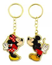 Jogo 2 Chaveiros Mickey Minnie Beijando 5.5cm - Disney