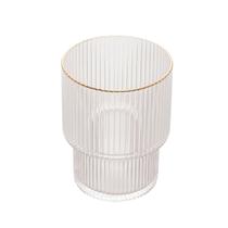 Jogo 2 copo baixos 220ml de cristal de chumbo com borda dourada Lines Wolff - 28962