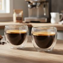 Jogo 2 Copo de Vidro Térmico 80ml Maxwell Williams Blend em Borossilicato Jogo 2 Copo de Vidro Térmico 80ml Maxwell Williams Blend em Borossilicato