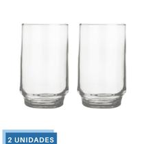 Jogo 2 Copos 300ml Vidro Lights Suco Agua Transparente Nadir