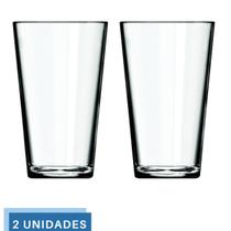 Jogo 2 Copos Cairo 350ml Vidro Suco Agua Transparente Nadir