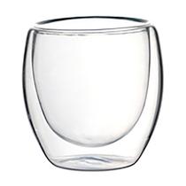 Jogo 2 copos Coffee Time vidro dupla parede 80ml -Fracalanza
