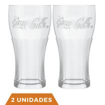Jogo 2 Copos de Vidro 300ML Coca-Cola Transparente Nadir Jogo 2 Copos de Vidro 300ML Coca-Cola Transparente Nadir