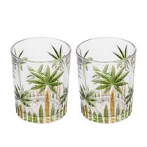 Jogo 2 Copos De Whisky água Baixo Cristal Coqueiro Palm Tree Wolff 340ml Jogo 2 Copos De Whisky água Baixo Cristal Coqueiro Palm Tree Wolff 340ml