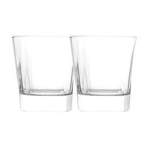 Jogo 2 Copos de Whisky Baixo em Cristal Bebidas 315ml Transparente Wolff
