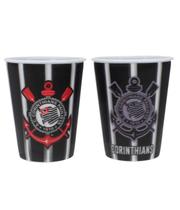 Jogo 2 Copos Plástico 3D 400ml - Corinthians