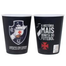 Jogo 2 copos plástico 3d 400ml - vasco