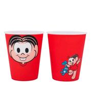Jogo 2 Copos Plástico Mônica Vermelho 400ml Turma Da Mônica