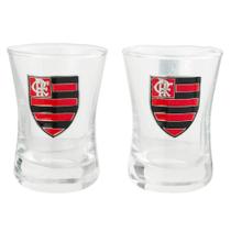 Jogo 2 Copos Shot Vidro 50ml - Flamengo Jogo 2 Copos Shot Vidro 50ml - Flamengo