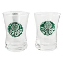 Jogo 2 Copos Shot Vidro 50ml - Palmeiras - Mileno Jogo 2 Copos Shot Vidro 50ml - Palmeiras - Mileno