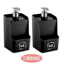 Jogo 2 Dispenser Pratico Slin Detergente Gourmet Preto