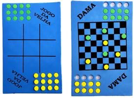 Jogo 2 Em 1 Dama E Jogo Da Velha Em E.V.A Jogo 2 Em 1 Dama E Jogo Da Velha Em E.V.A