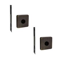 Jogo 2 fechaduras auxiliar trava seguranca antique imab 2200 quadrada 40mm mesmo segredo
