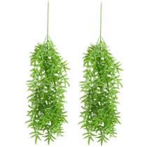 Jogo 2 Folhagens Pendente Artificial Mini Samambaia Verde 80cm - MC Flores Jogo 2 Folhagens Pendente Artificial Mini Samambaia Verde 80cm - MC Flores