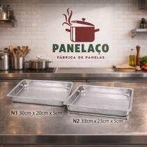 Jogo 2 Formas Assadeira Retangular Tabuleiro Aluminio Alta .n1 30x20x5cm .n2 33x2x5cm