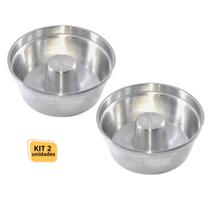 Jogo 2 Formas N20 Assadeira Bolo Pudim Redonda Tubo Alumínio Jogo 2 Formas N20 Assadeira Bolo Pudim Redonda Tubo Alumínio