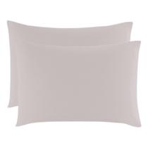 Jogo 2 Fronhas Altenburg Malha Fio Penteado 100% Algodão 50cm x 70cm Lilás Mescla