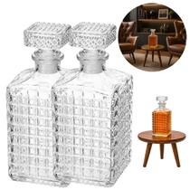 Jogo 2 Garrafas para Whisky 560ml Transparente Bar Hotel Jogo 2 Garrafas para Whisky 560ml Transparente Bar Hotel