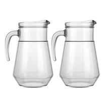 Jogo 2 Jarra De Vidro Jarra Bar Suco Agua Refri Nadir 1,5 L