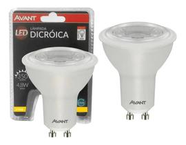 Jogo 2 Lâmpada Led Dicróica 4000k 4,8w Luz Branca Sanca Sala