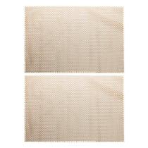 Jogo 2 Lugar Americano Retangular Mesa Pvc Antiderrapante Bege 45x30cm Lyor Jogo 2 Lugar Americano Retangular Mesa Pvc Antiderrapante Bege 45x30cm Lyor