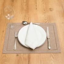 Jogo 2 Lugares Americanos Retangular Glamour Taupe - Casa Argivai