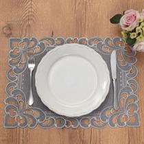 Jogo 2 Lugares Americanos Retangulares Rechilie Prata - Casa Argivai