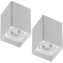 Jogo 2 Luminárias Spots Quadrados Branco Bivolt Zoom Dital Jogo 2 Luminárias Spots Quadrados Branco Bivolt Zoom Dital
