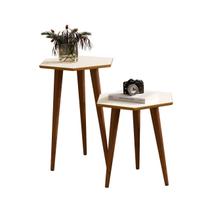 Jogo 2 Mesas Sala Estilo Retrô Pés Palito
