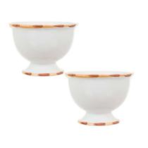 Jogo 2 Mini Bowls Bambu com Pé Tigela 8cm Scalla 1ª Linha