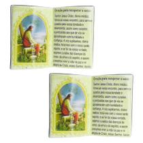 Jogo 2 Mini Livros de Oração Para Recuperar a Saúde Enfeite de Cerâmica Para Bancada 10x7cm Dicapri