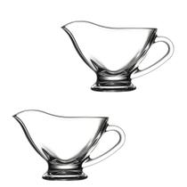 Jogo 2 Molheiras Vidro Com Alça Servir 180Ml 15 X 8