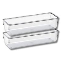 Jogo 2 Organizador Gavetas Modular 5 Porta Talheres Multiuso